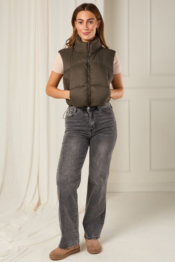Chocolate Lightweight Quilted Zip-Up Gilet
