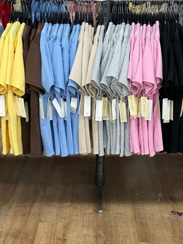 Short Sleeve Crew Neck pink glitter Pocket Design Top