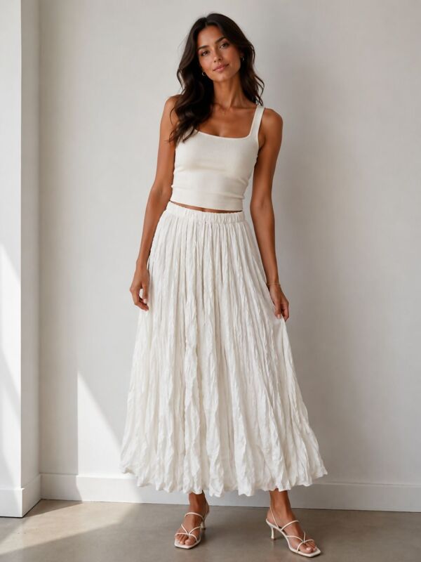 Crinkle Maxi Skirt 