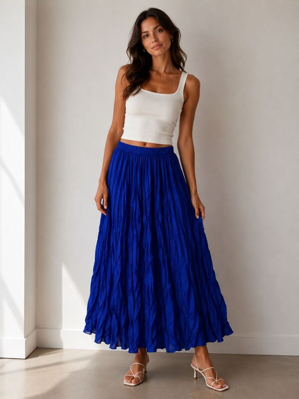 Crinkle Maxi Skirt 