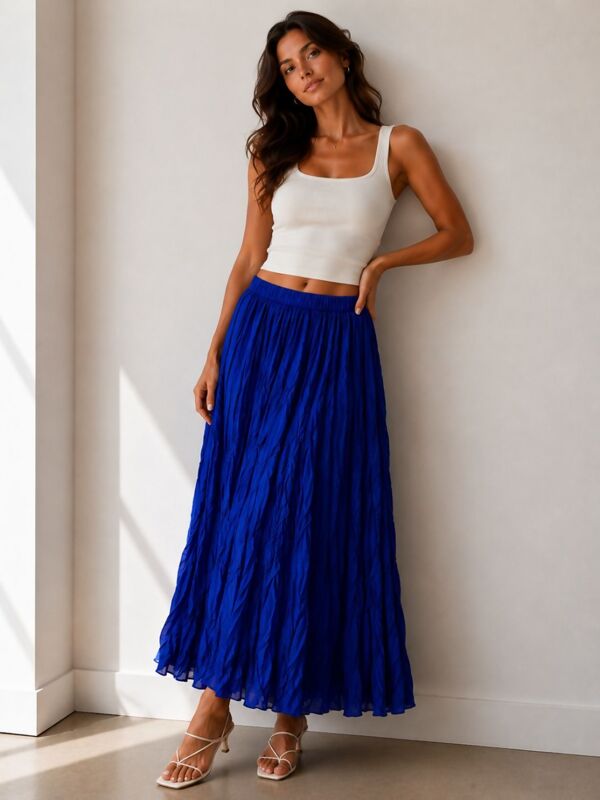 Crinkle Maxi Skirt 