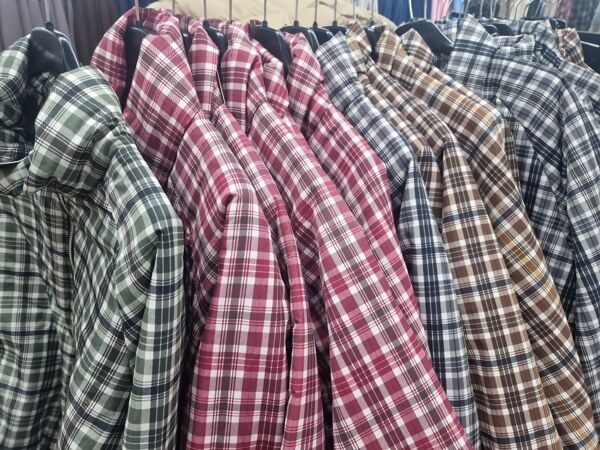 Gingham Check Puffed Windbreaker Jacket