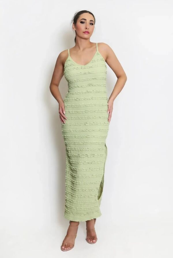 Strappy Cami Textured Maxi Dress