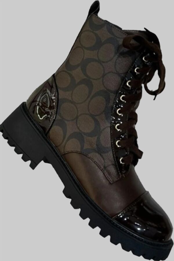 Brown Francesca Tweed Lace Ankle Boot