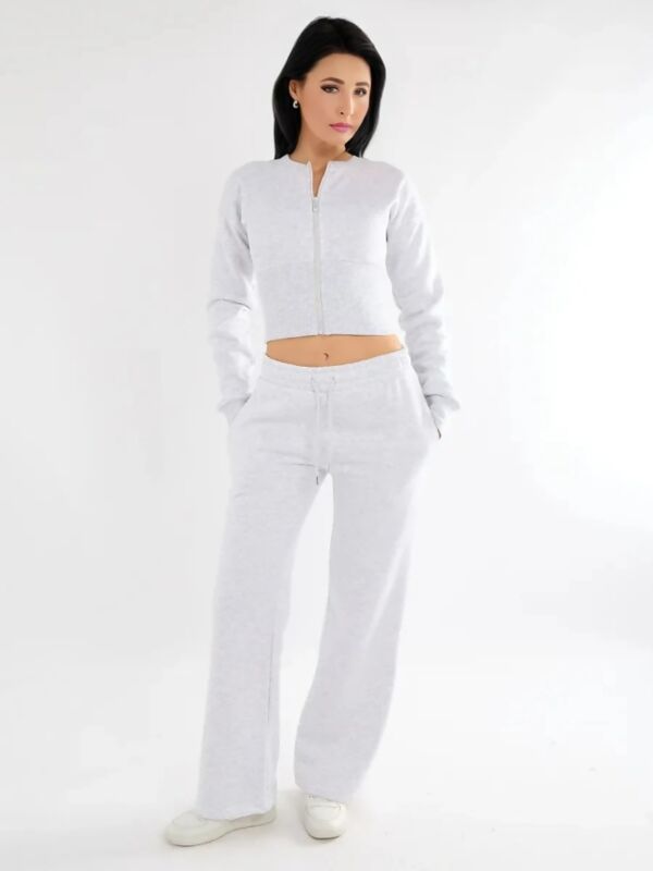 Bleach Grey Corset Fit Sweatshirt With Straight Leg Trouser