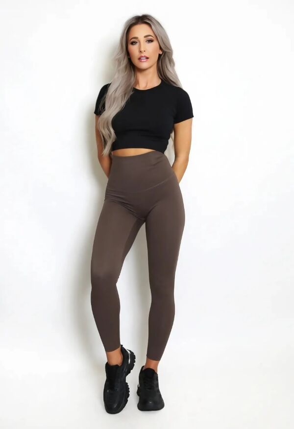 Chocolate Energy High Waisted Seamless Sculpting Gym Leggings