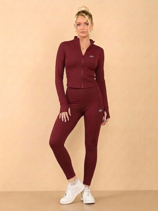 Chocolate Printed Active Top And Legging Energy Gym Set
