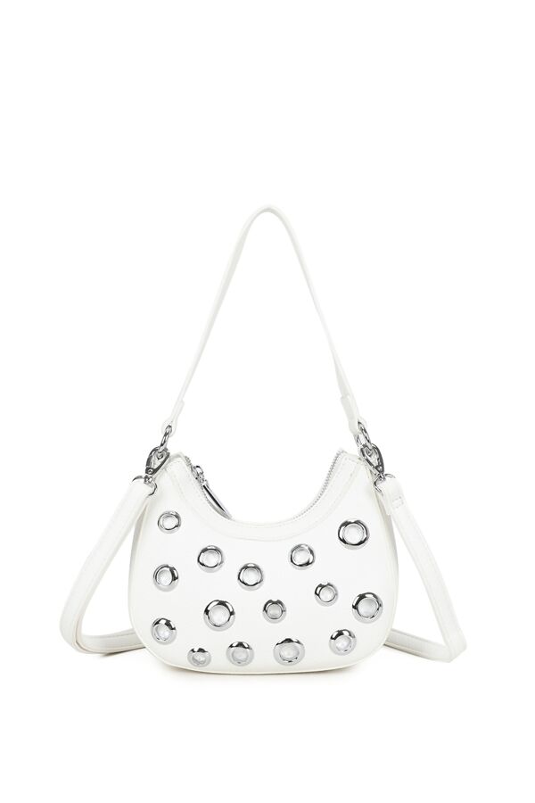 Multi Eyelets Design Shoulder Bag