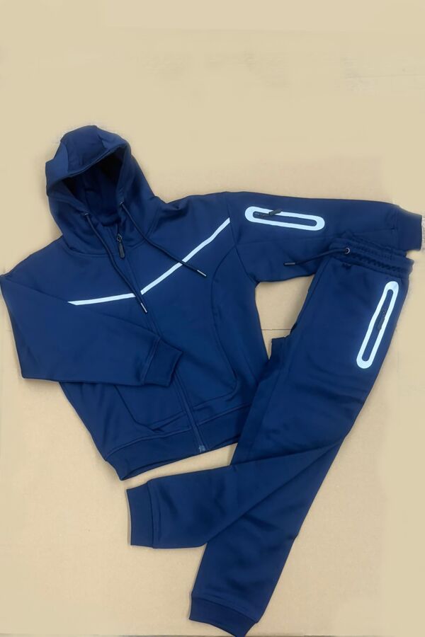 Kids Zip Up Through Hooded Tracksuit
