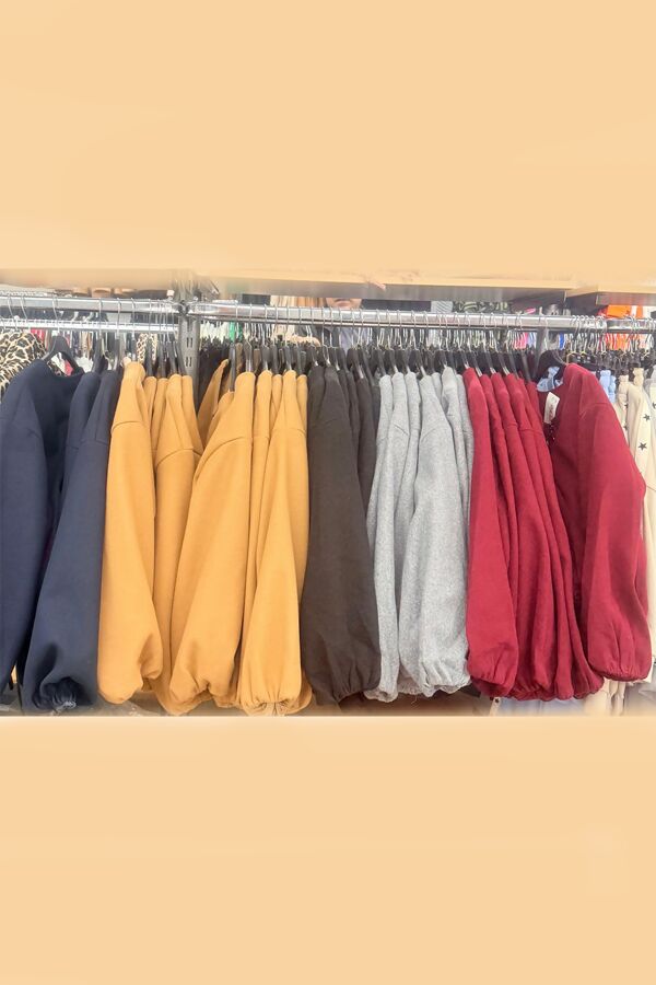 Cropped Puff Sleeve Zip Up Bomber Jacket