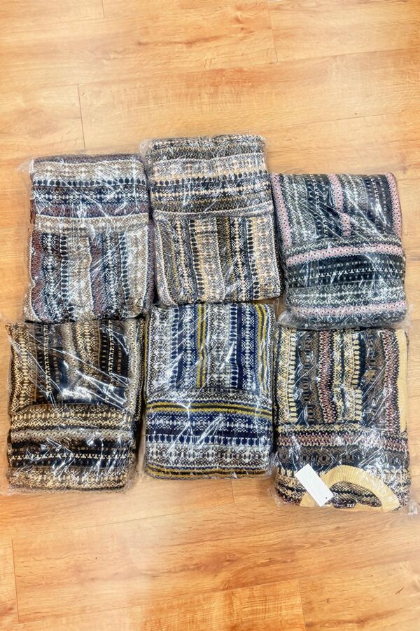 Long Sleeve Nordic Pattern Cozy Knitted Set