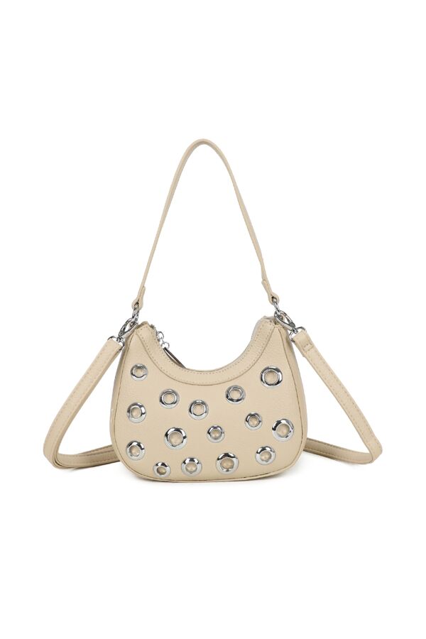 Multi Eyelets Design Shoulder Bag