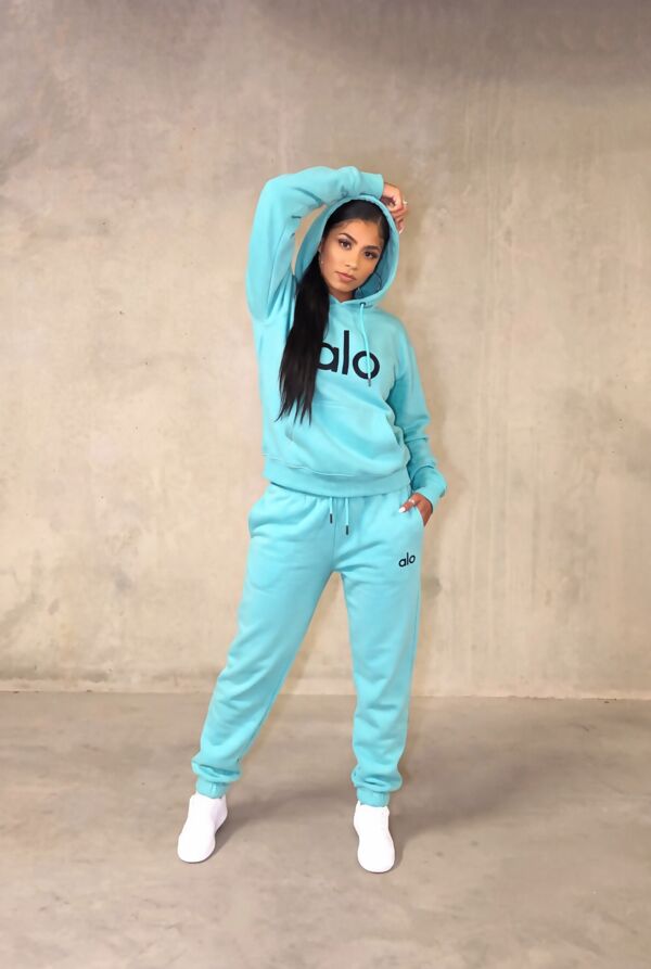 Cream Printed Oversized Hoody and Jogger Tracksuit
