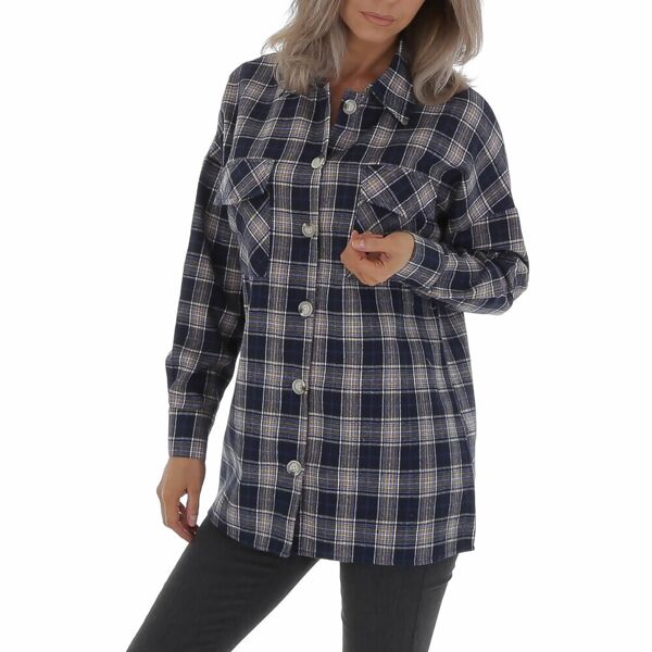 Job Lot Navy Long Sleeve Check Print Shirt