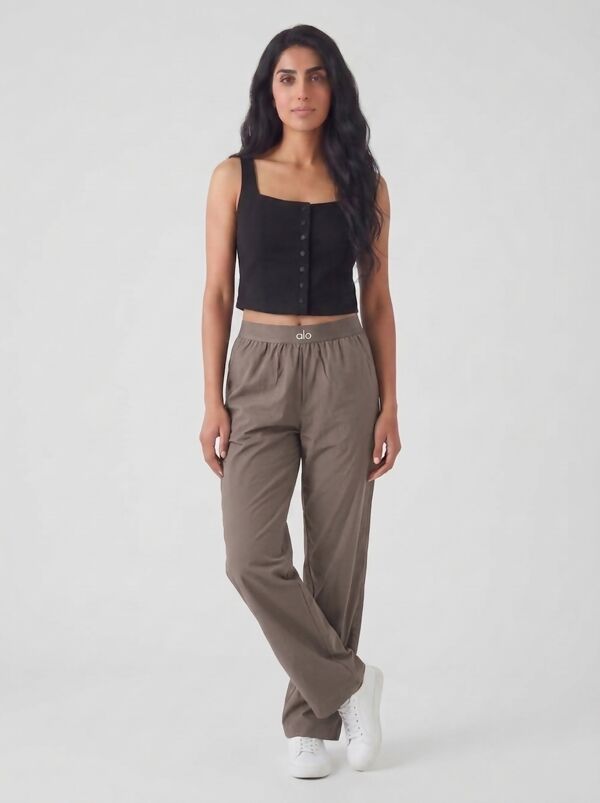 Black Printed Relaxed Fit Wide Leg Trousers
