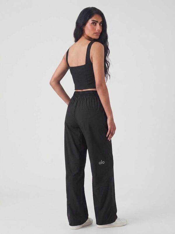 Black Wide Leg Trouser Long Sleeve Top Co-Ord Set 