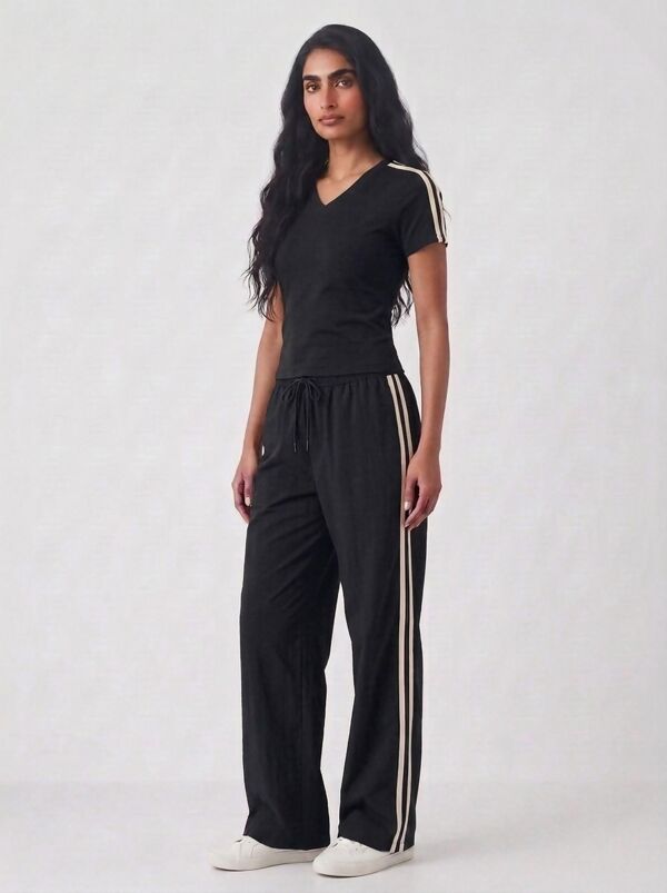 T-shirt Lounge Co-ord Set with Wide-Leg Trousers