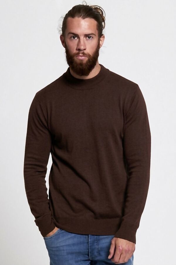 Charcoal Turtle Neck Fine Knit Jumper 