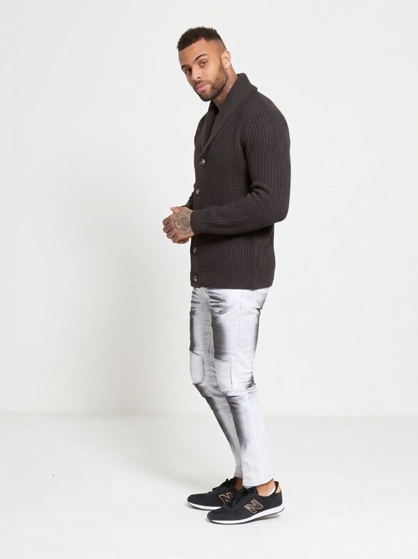Knitted Long Sleeve Button Up Cardigan