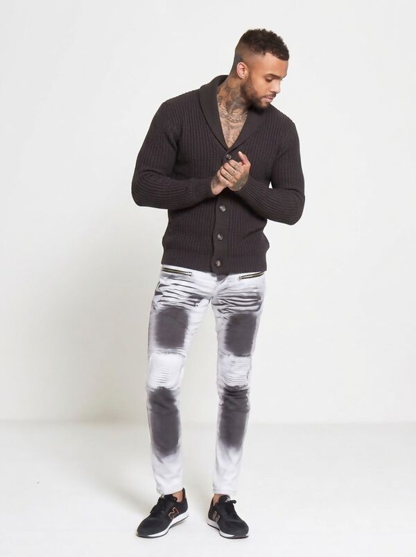 Knitted Long Sleeve Button Up Cardigan
