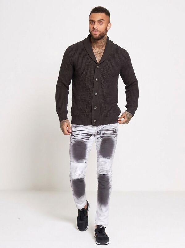 Knitted Long Sleeve Button Up Cardigan