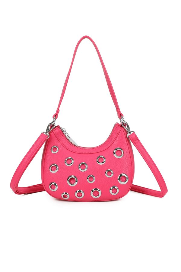 Multi Eyelets Design Shoulder Bag
