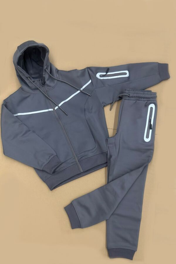 Kids Zip Up Through Hooded Tracksuit
