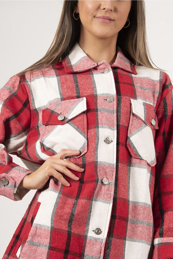 Job Lot Longline Checked Shacket