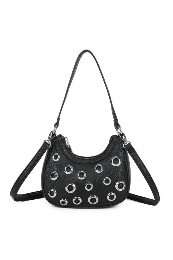 Multi Eyelets Design Shoulder Bag