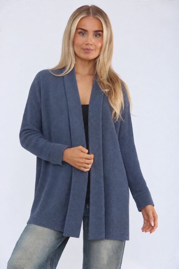 Long Sleeve Stripe Balloon Cardigan